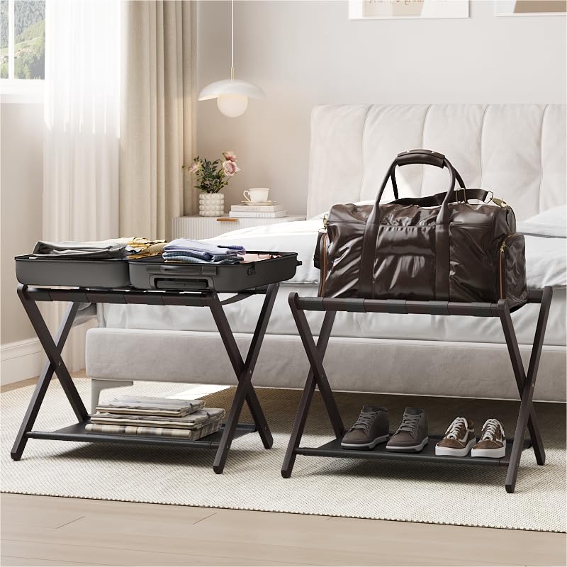 Folding Luggage Rack 2- Pack — Hotel Room Organization at Home