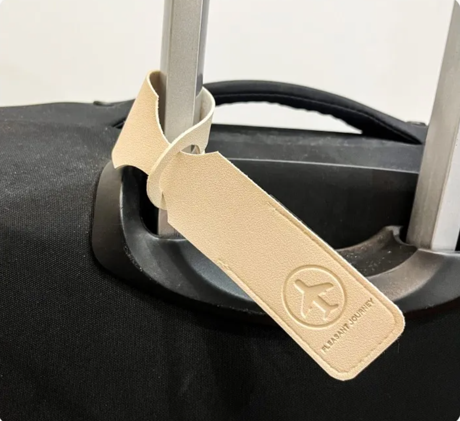 Leather Luggage Tag — Premium Business Travel Essential