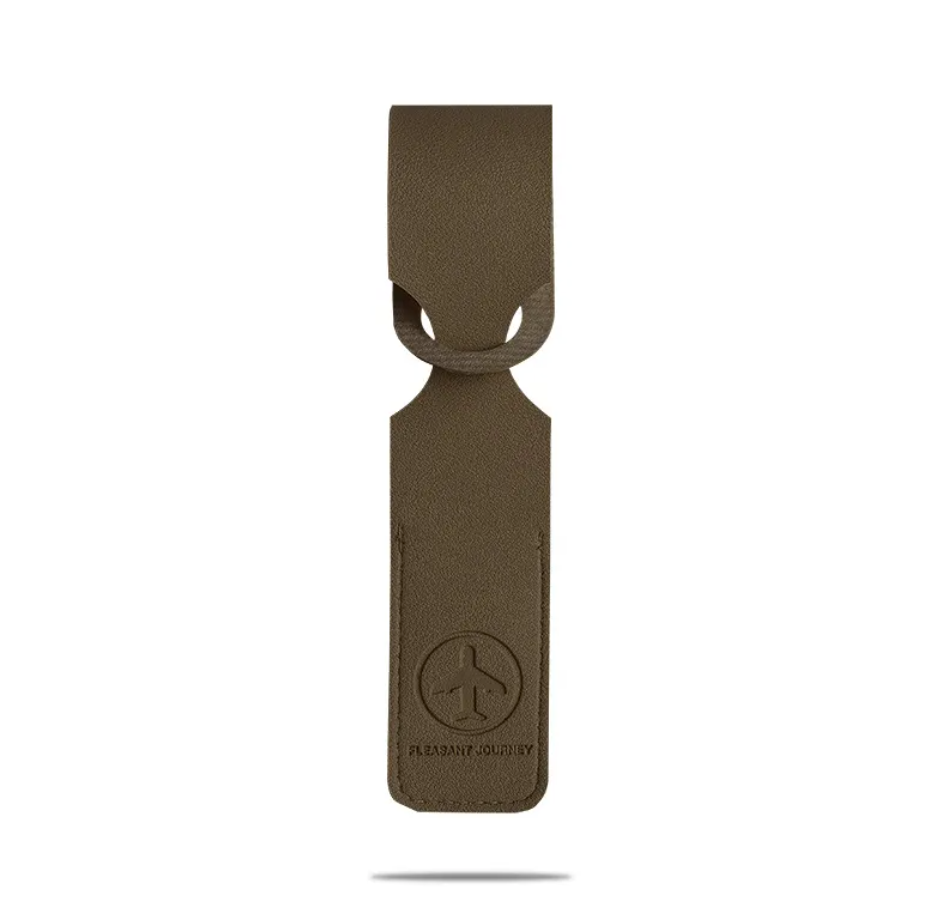 Leather Luggage Tag — Premium Business Travel Essential