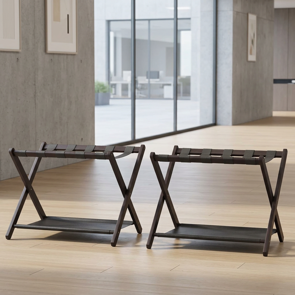 Folding Luggage Rack 2- Pack — Hotel Room Organization at Home