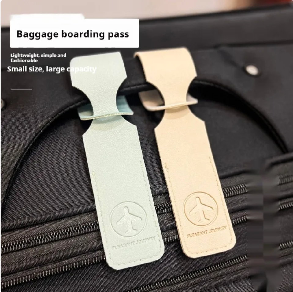 Leather Luggage Tag — Premium Business Travel Essential
