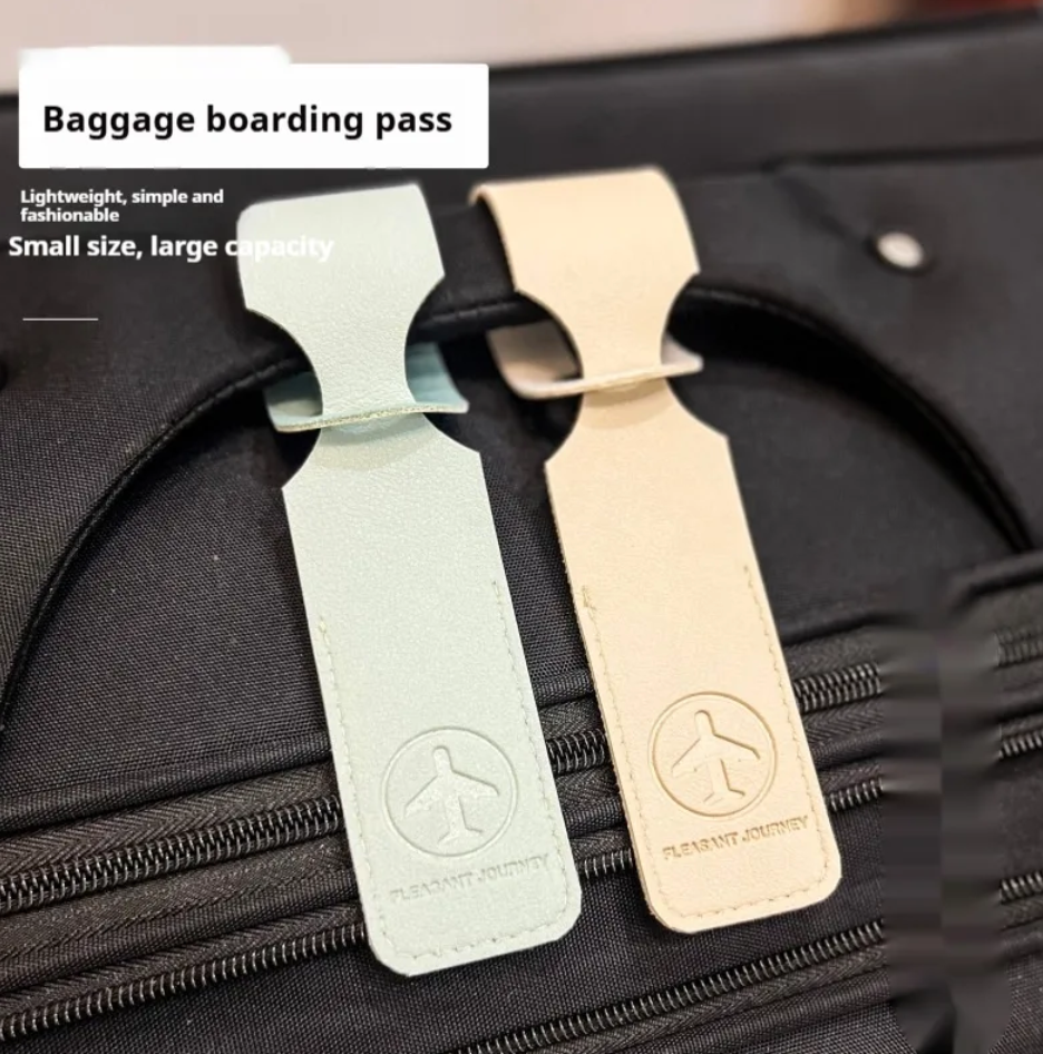 Leather Luggage Tag — Premium Business Travel Essential